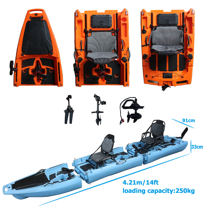 14FT 2 Person Detachable  Peda - đánh giá và giá Fishing Kayak Sit On Top