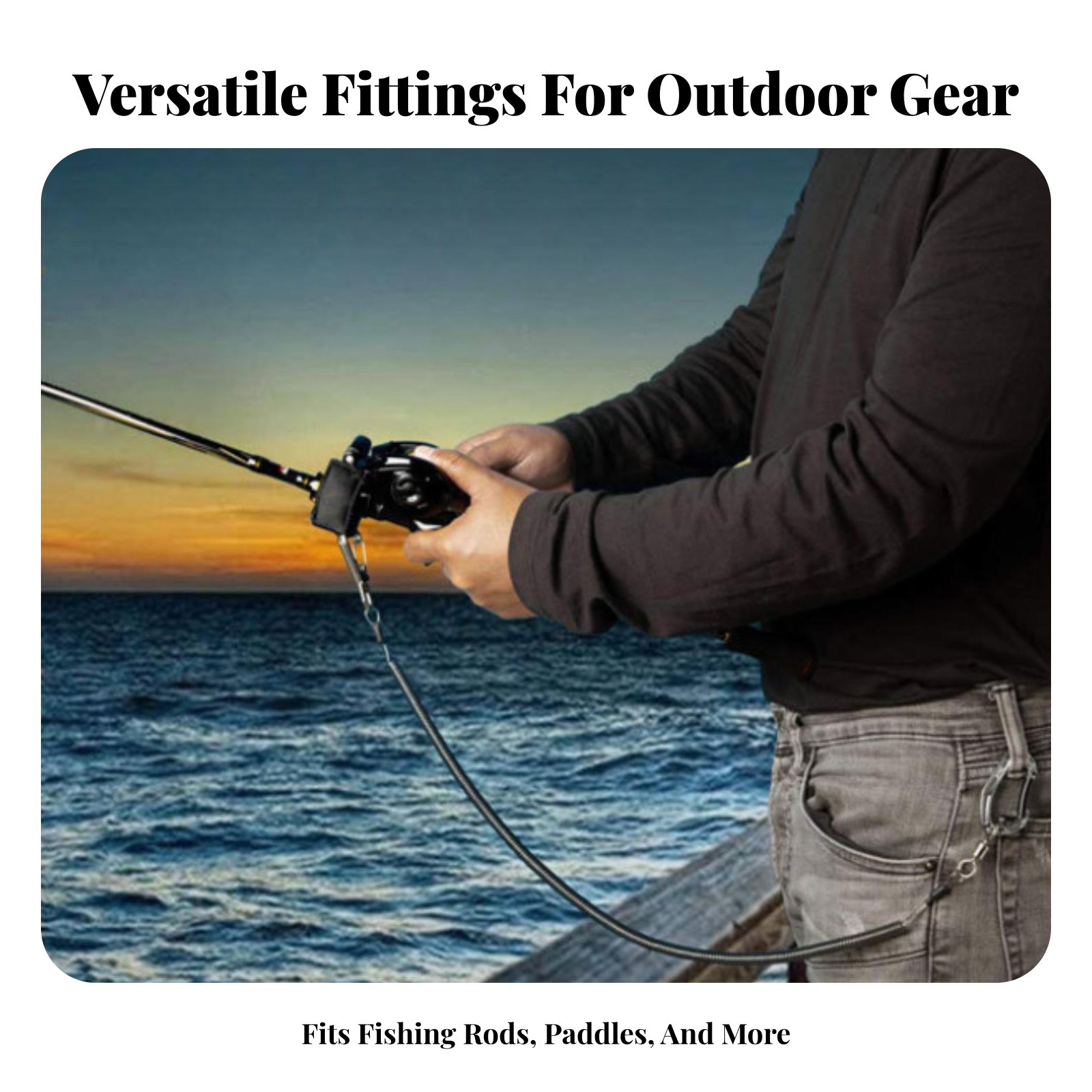 Retractable Rod Leash Adjustab - đánh giá và giá Fishing Kayak Paddle Leash