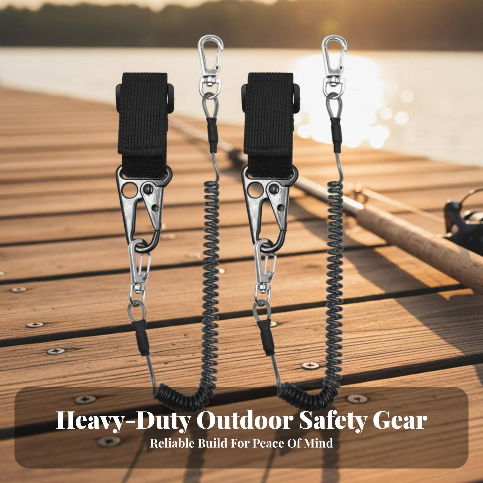 Retractable Rod Leash Adjustab - đánh giá và giá Fishing Kayak Paddle Leash